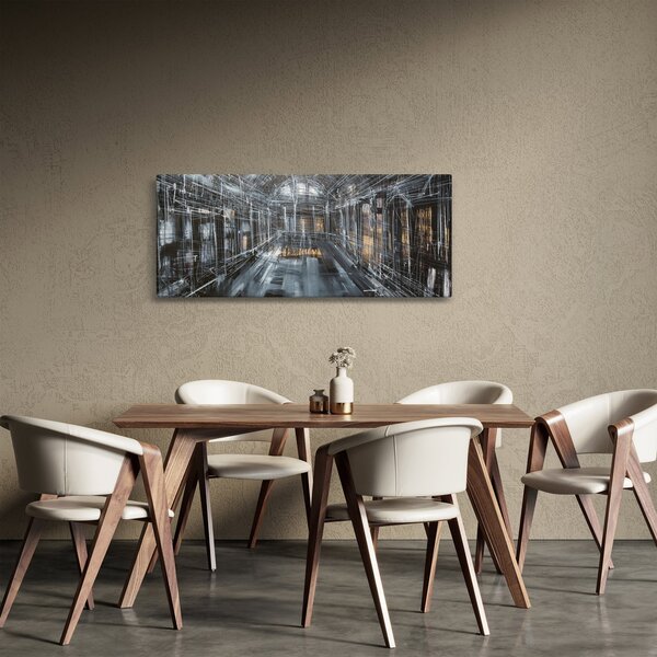 Tablou cu u interiorul clădirii vechi (120x50 cm)