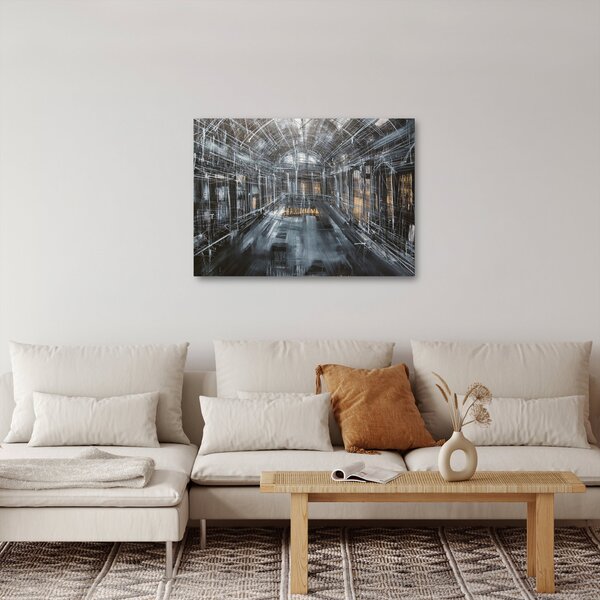 Tablou cu u interiorul clădirii vechi (70x50 cm)