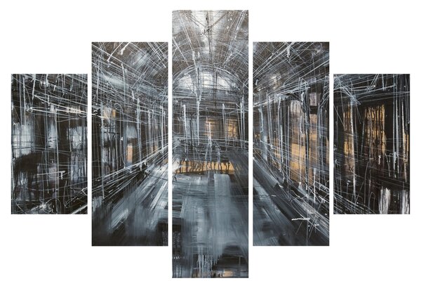 Tablou cu u interiorul clădirii vechi (150x105 cm)
