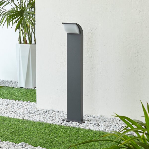 Lucande lampă cu soclu Tinna, 60 cm, antracit, IP65, Negru, Aluminiu, Modern