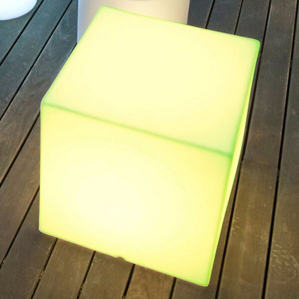 Newgarden lumină solară Cuby cub, înălțime 53 cm, reglabil, Alb, Plastic, Modern
