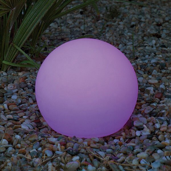 Newgarden Buly LED glob cu lumină solară IP65, Ø 60cm, reglabil, Alb, Plastic, Modern, Lumini solare