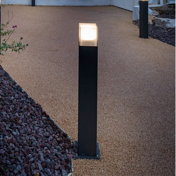 SLV Grafit lumina de drum 60 cm, Negru, Metal, Modern, Boltă de exterior / cale de acces