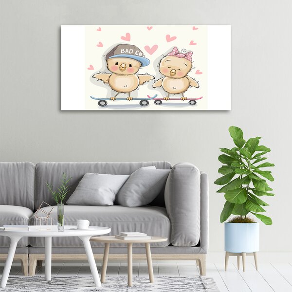 Print pe canvas Păsări pe un skateboard