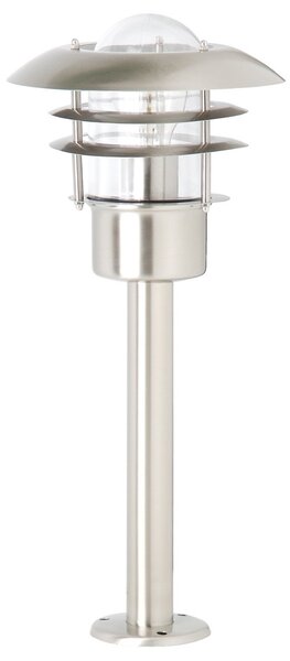 Brilliant Lampă cu soclu Terrence, oțel inoxidabil, înălțime 50 cm, Metalic, Metal, Scandinavă