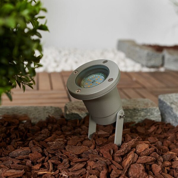 SLV Nautilus Spike Spotlight pentru exterior cu vârf la sol, Gri, Metal, Modern