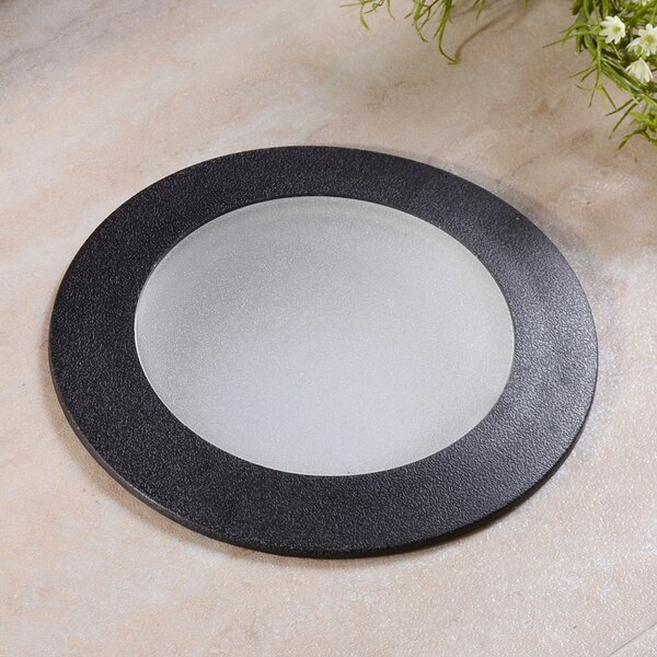 Fumagalli Lampă încastrată sol Ceci 160 rotund negru 10W CCT, Negru, Plastic, Modern, Corpuri de iluminat încastrate rotunde