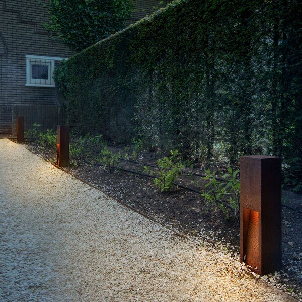 SLV Rusty Slot 50 LED plintă luminoasă, înălțime cm, Maro / Rugină, Metal, Modern