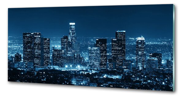 Panou sticlă bucătărie Los Angeles pe timp de noapte