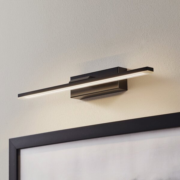 MCJ LED lumina de perete Miroir 40 cm negru 4000K, Negru, Baie, Metal, Modern