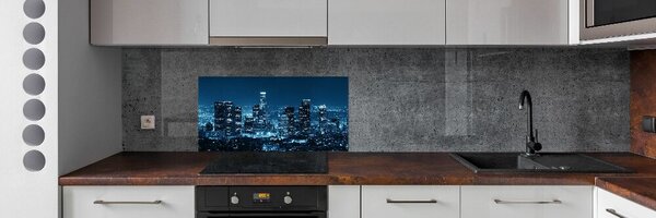 Panou sticlă bucătărie Los Angeles pe timp de noapte