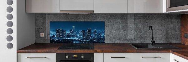 Panou sticlă bucătărie Los Angeles pe timp de noapte