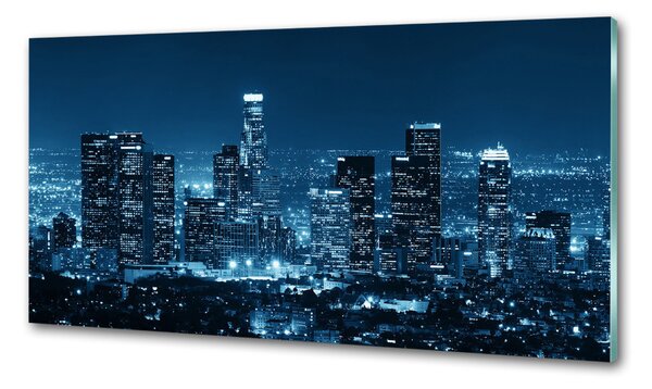 Panou sticlă bucătărie Los Angeles pe timp de noapte