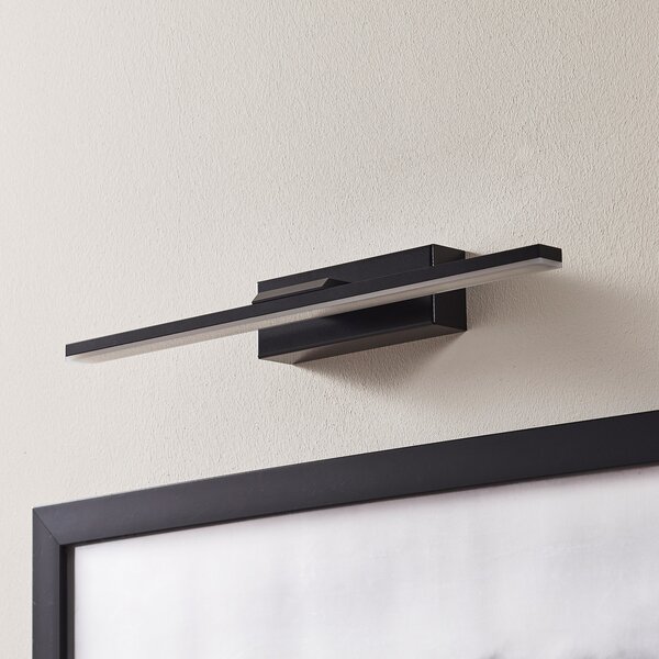 MCJ LED lumina de perete Miroir 40 cm negru 4000K, Negru, Baie, Metal, Modern