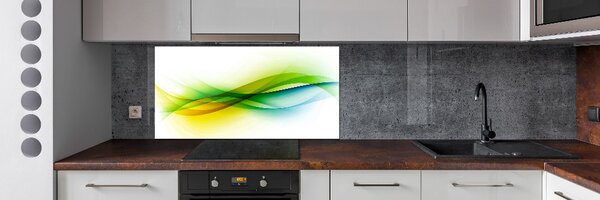 Panou sticlă decorativa bucătărie valuri abstracte