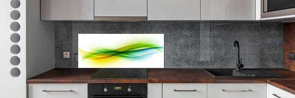 Panou sticlă decorativa bucătărie valuri abstracte