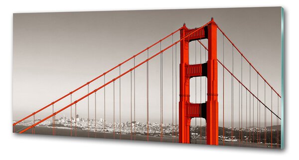 Panou sticla securizata bucatarie Podul din San Francisco
