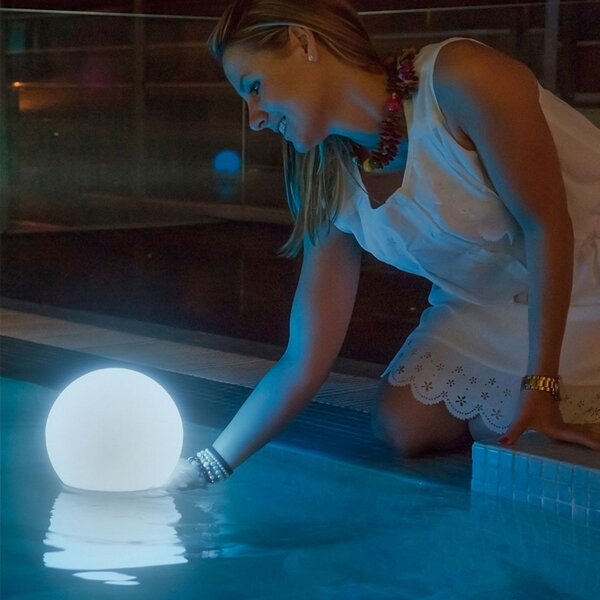 Newgarden Buly lumină solară, plutitoare, Ø 20cm, reglabil, Alb, Plastic, Modern, Lumini solare
