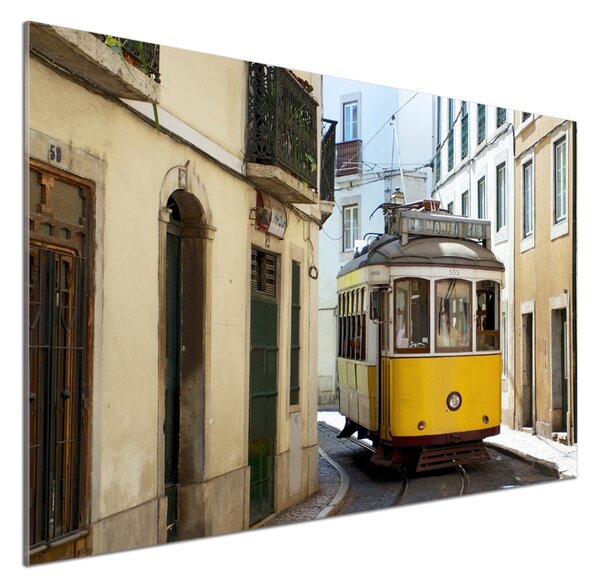 Panou sticlă decorativa bucătărie Stația de tramvai Lisabona