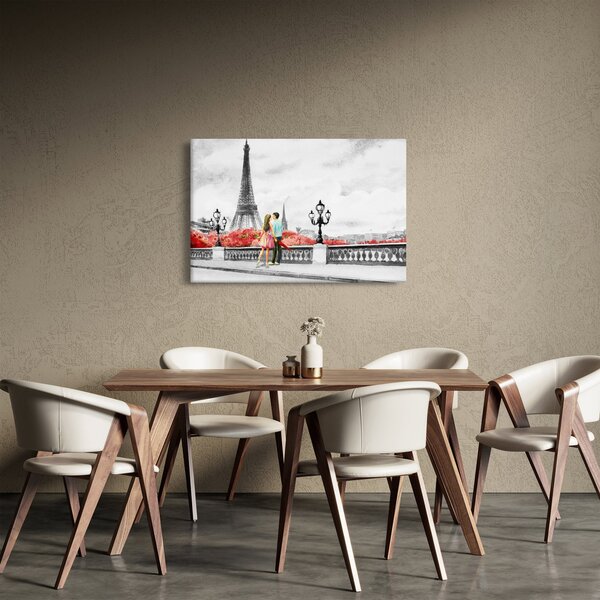 Tablou îndrăgostiții în Paris (90x60 cm)
