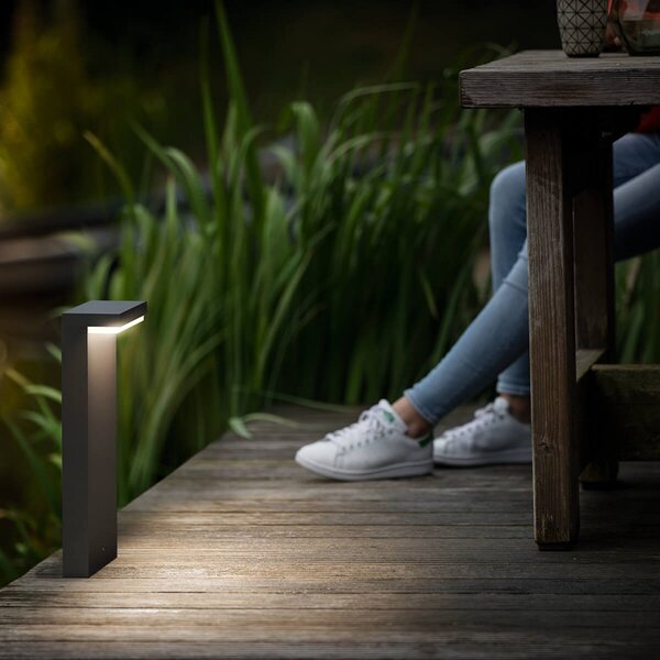 Philips Lampă cu soclu LED Bustan, 2.700 K, Negru, Metal, Modern