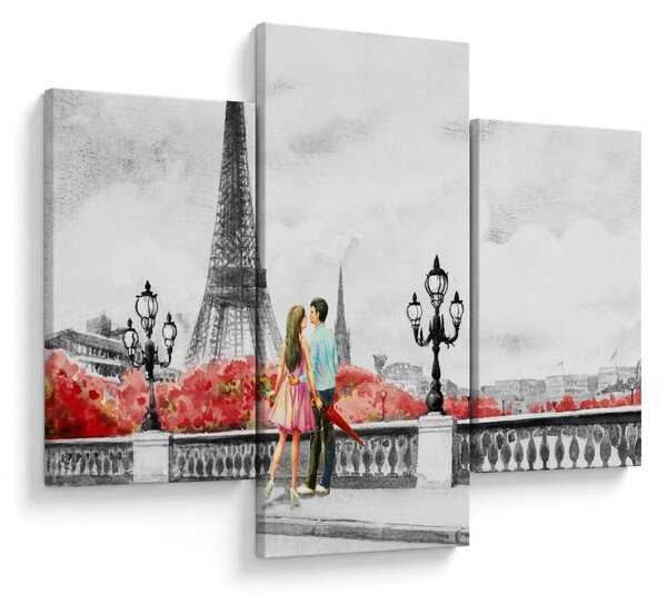 Tablou îndrăgostiții în Paris (90x60 cm)