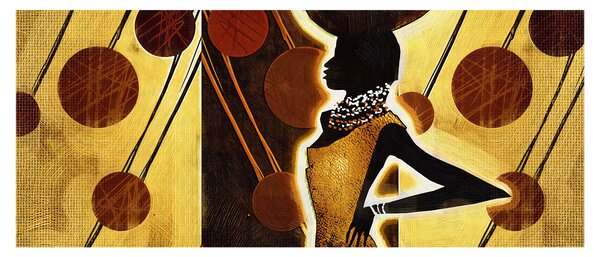 Tablou cu pictură artistică străveche (120x50 cm)