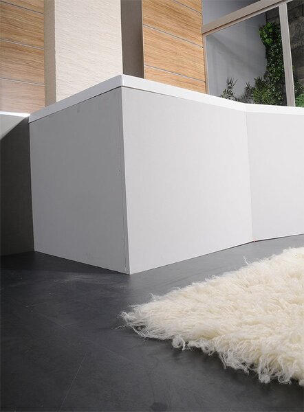 Polysan Polysan, Cadă de baie asimetrică de colț VERSYS L cu structură 160x84x70x47cm, albă, 14711