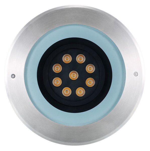 Sylvania LED lampă încastrată în podea Interrata L, Ø 26 cm, IP65, Metalic, Aluminiu, Încastrate în sol