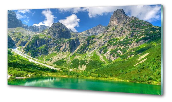 Sticlă bucătărie Lacul în munți
