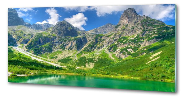 Sticlă bucătărie Lacul în munți