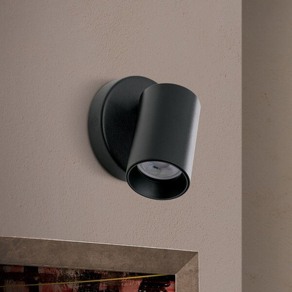 ORION Proiector Sean 1 bec, negru, reglabil, Negru, Camera de zi / sufragerie, Metal, Modern
