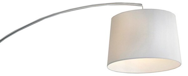 Aluminor Arc Is lampă arcuită cromată, Alb, Camera de zi / sufragerie, Țesătură / Textil