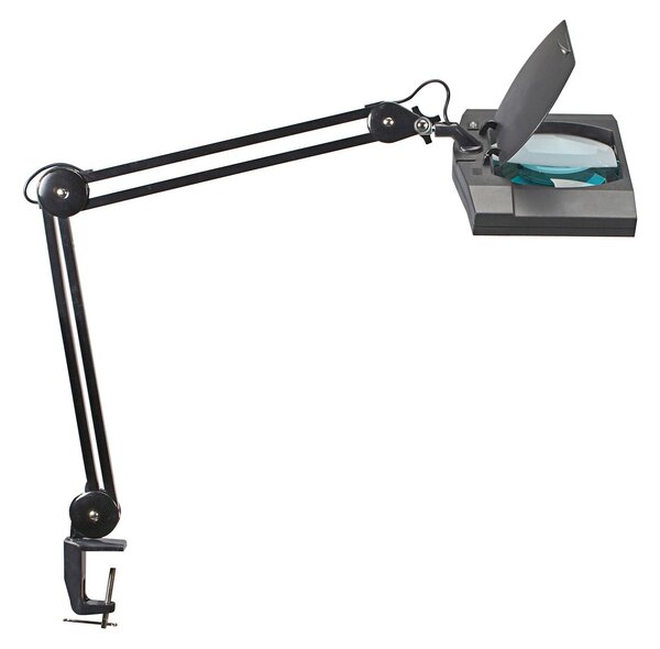 Maul Lampă de mărire cu LED MAULvitrum, negru, clemă, metal, Negru, Studiu / Birou, Metal, Modern, Corpuri de iluminat cu clemă / cu fișă