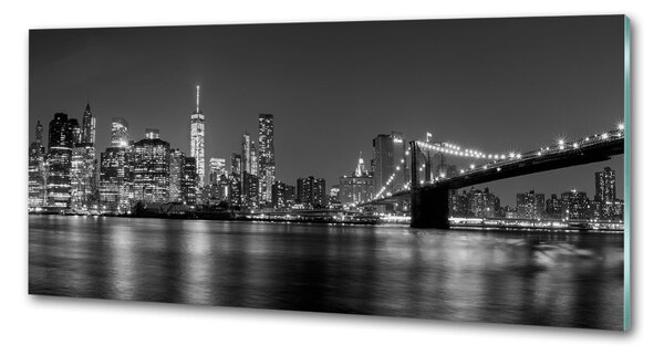 Panou perete bucătărie Manhattan pe timp de noapte