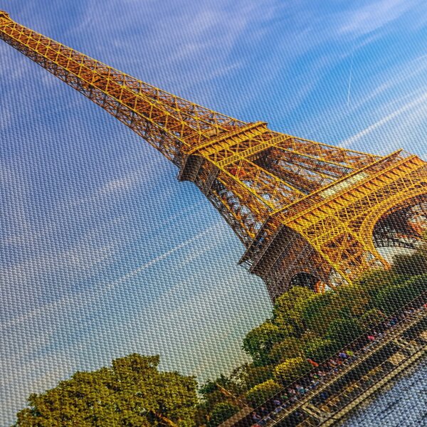 Tablou - Turnul Eifel (cu ceas) (90x30 cm)