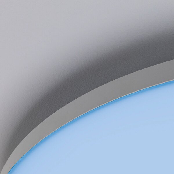 Paulmann Velora LED panou ZigBee RGBW rotund Ø 40 cm, reglabil, Alb, Camera de zi / sufragerie, Metal, Modern
