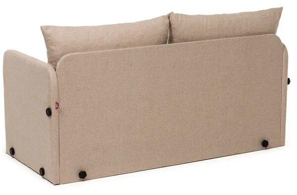 Canapea extensibila 2 locuri moderna, 200x148 cm – stofa bej – Saga