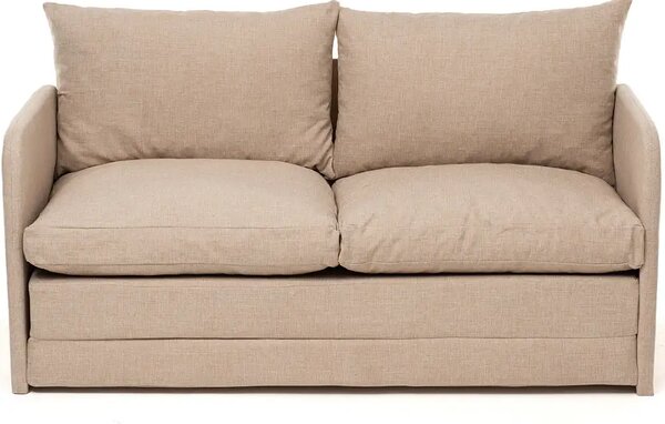 Canapea extensibila 2 locuri moderna, 200x148 cm – stofa bej – Saga