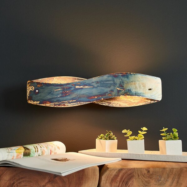 Quitani LED wall light Lian, oxidat, dimabilizabil, reglabil, Maro / Rugină, Camera de zi / sufragerie, Metal, Design