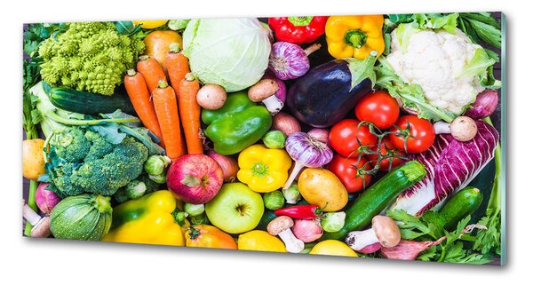 Sticlă bucătărie legume colorate