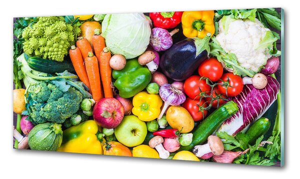 Sticlă bucătărie legume colorate