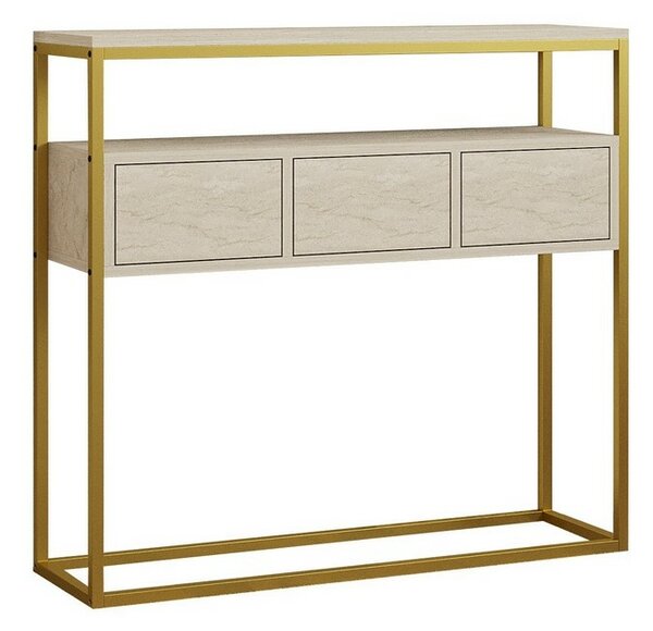 Măsuță Guarda Travertine and Gold