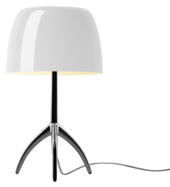 Foscarini Lumiere piccola negru/alb dimabilă, reglabil, Alb, Camera de zi / sufragerie, Sticlă, Design