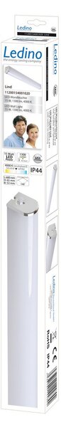 Ledino LED de perete pentru baie Lind IP44 4.000 K crom/alb, Metalic, Baie, Metal
