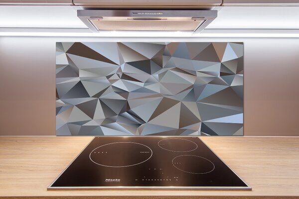 Sticlă printata bucătărie triunghiuri abstractizare