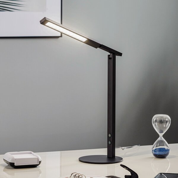 Fabas Luce Lampa de birou LED Ideal cu dimabil, negru, reglabil, Negru, Studiu / Birou, Metal, Modern