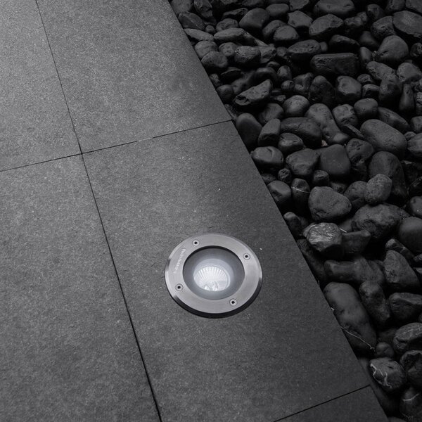 LEDS-C4 Lampă de încastrare în sol Gea GU10, Metalic, Metal, Modern
