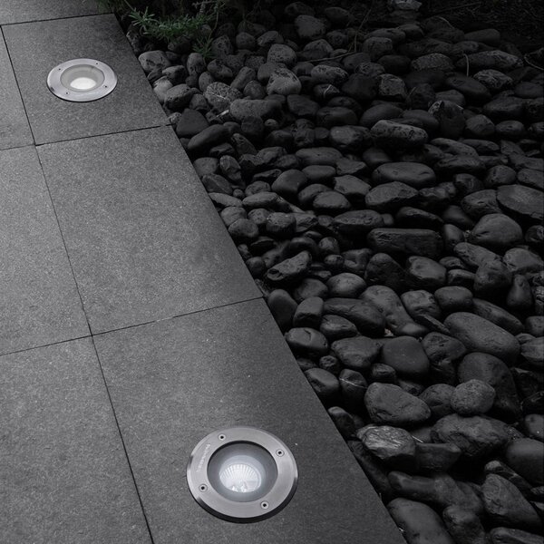 LEDS-C4 Lampă de încastrare în sol Gea GU10, Metalic, Metal, Modern