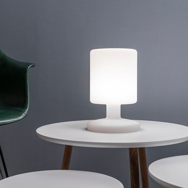Smartwares Lampă de masă Ben LED pentru interior și exterior, baterie reîncărcabilă, Alb, Plastic, Modern